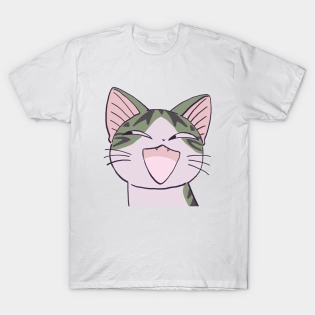 I draw pink pastel cheeky happy chi the kitten meme 3 / Chi's sweet home T-Shirt by mudwizard